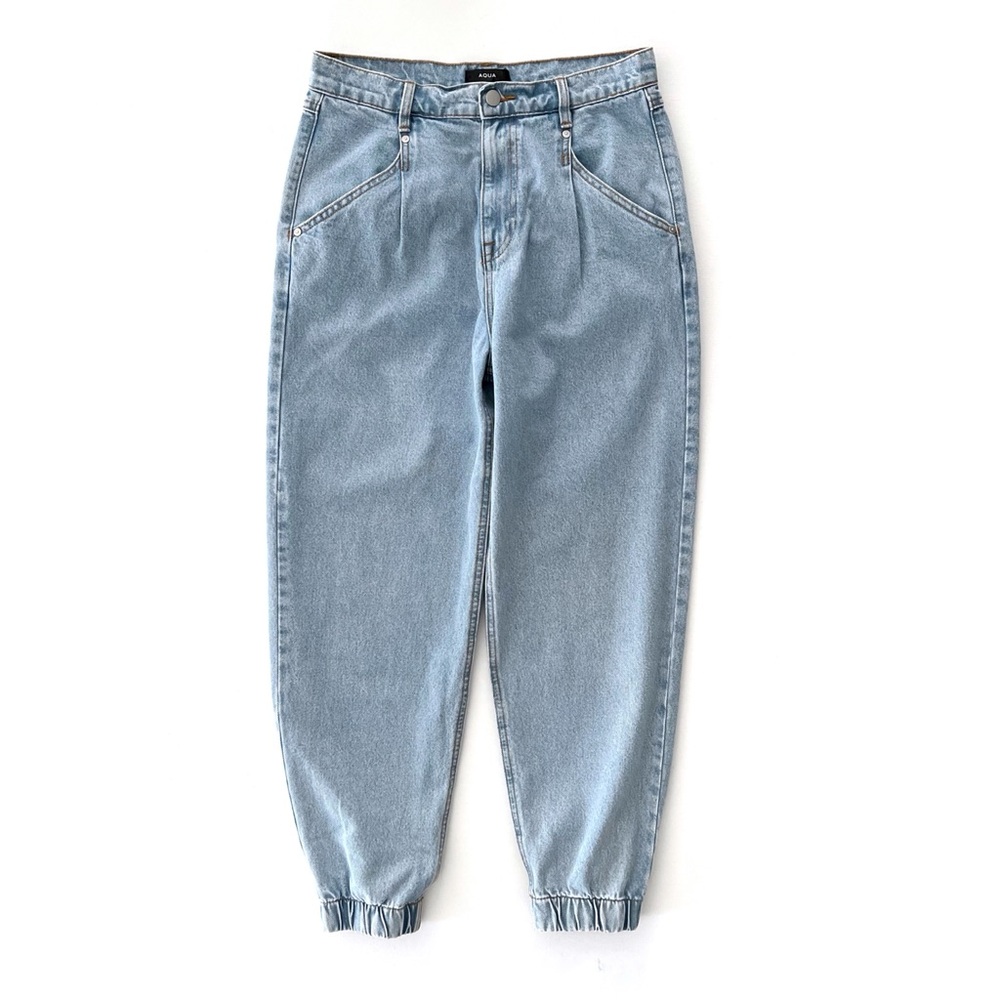 Aqua High Rise Balloon Jogger Jeans Light Wash  Size 28